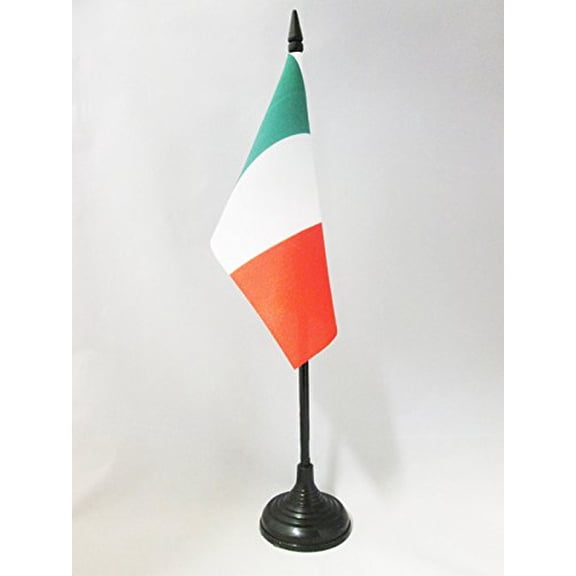 AZ Flag Italy Table Flag 4x6 in 100D Polyester Plastic Base 15x10 cm