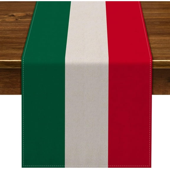 Italy Table Runner for Italian Themed Party Decoration Home Kitchen Dining Room Dinner Linen Table Decor (13.8" x 71")