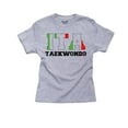 thumbnail image 1 of Italy Taekwondo - Olympic Games - Rio - Flag Boy's Cotton Youth Grey T-Shirt, 1 of 2
