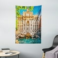 thumbnail image 1 of Italy Tapestry, Fountain Di Trevi Famous Travel Destination Tourist Attraction European Landmark, Wall Hanging for Bedroom Living Room Dorm Decor, 40W X 60L Inches, Multicolor, by Ambesonne, 1 of 2