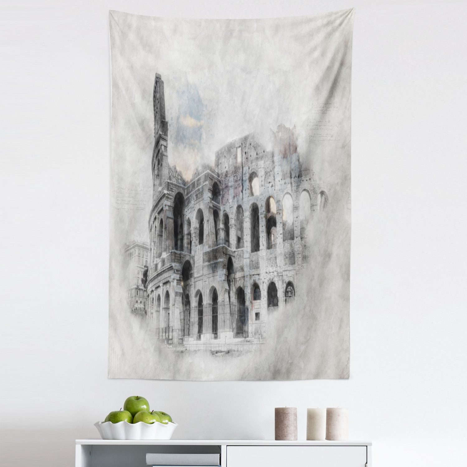Fresh Look at Italy Tapestry Historical Ruins Colosseum Art Italy Rome Antique
