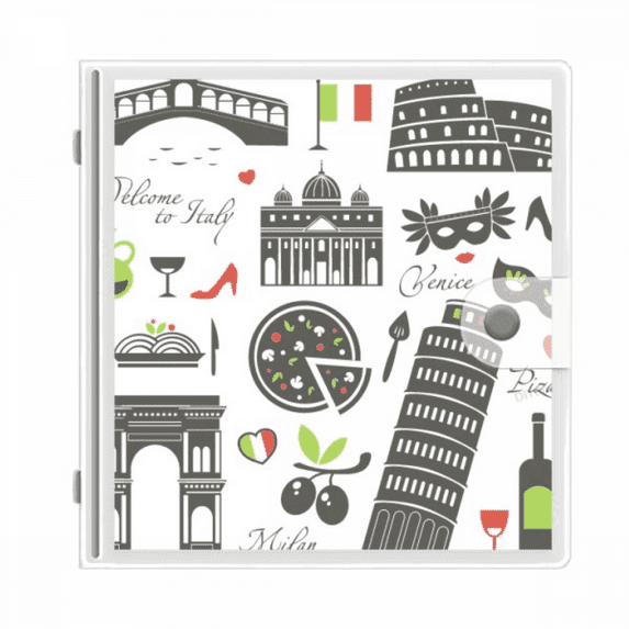 Italy The Leaning Tower of Pisa Roman Theater Photo Album Wallet Wedding Family 4x6