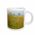 thumbnail image 1 of 3drose, Italy, Tuscany. a Foggy Morning Amidst a Field of Poppies., 15oz Mug, 1 of 6