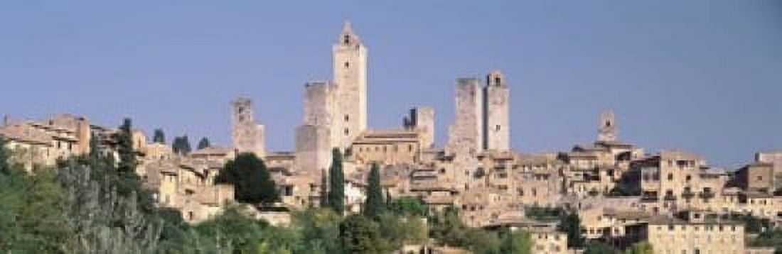 Italy Tuscany Towers of San Gimignano Medieval town Canvas Art - Panoramic Images (18 x 6)