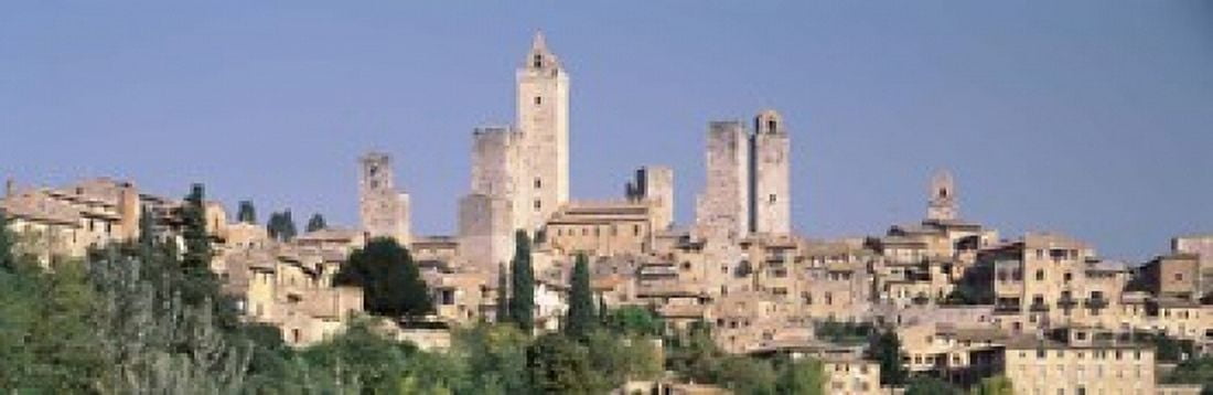 Italy Tuscany Towers of San Gimignano Medieval town Canvas Art - Panoramic Images (36 x 12)