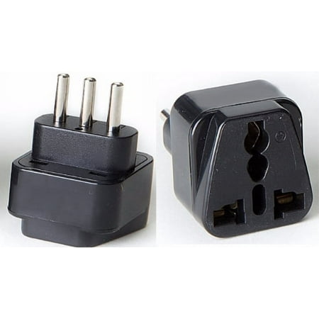Italy Universal Plug Adapter Black Travel Plug Adapter, 1 Count