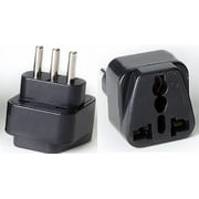 Italy Universal Plug Adapter Black Travel Plug Adapter, 1 Count