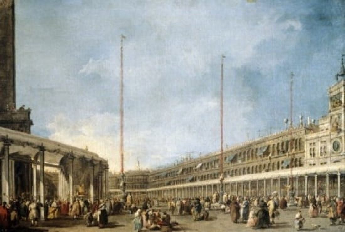 Italy Venice Festival of Corpus Domini in Venice by Francesco Guardi (1712-1793) France Paris Musee du Louvre Canvas Art - Francesco Guardi (24 x 36)
