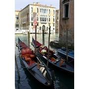 Italy, Venice Two parked gondolas in Grand Canal by Wendy Kaveney (15 x 24)