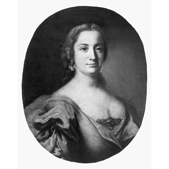 Italy Woman 18Th Century. Nportrait Of An Woman. Oil Painting Italian 18Th Century. Poster Print by