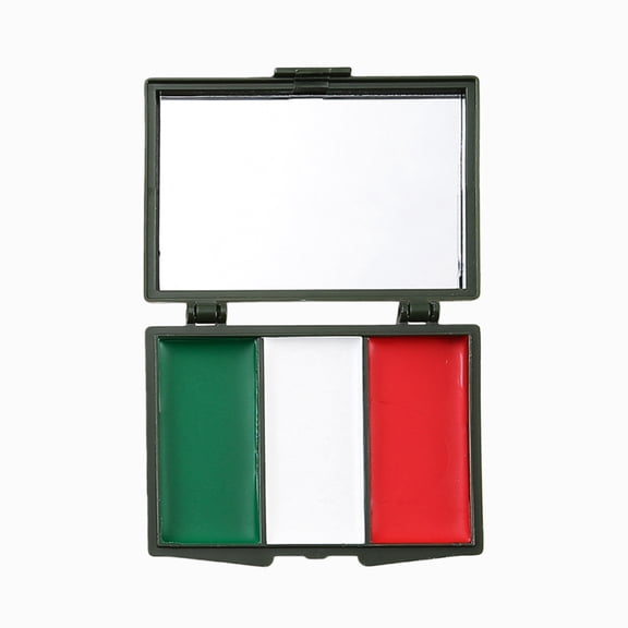 Italy World Cup Fan Face Paint, Italy Flag Body Paint for Sports Events, Green White Red Game Day Face Paint for World Cup Tailgate Parties, 1 Compact Palette (178 Characters)