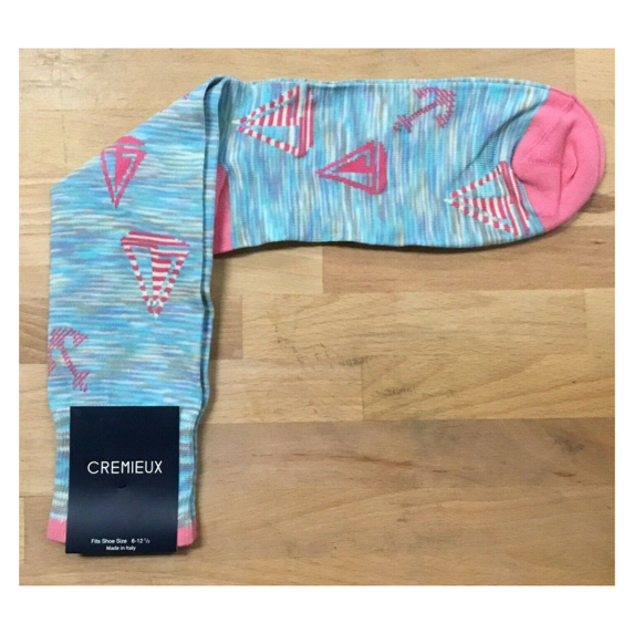 ItalyCremieux Mens Dress Socks Cotton Blend LT Blue SIZE:6-12.5