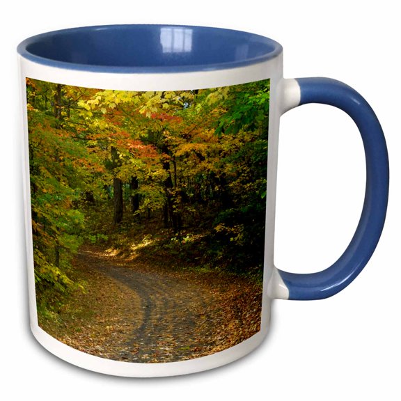 3drose, Itasca State Park, Minnesota, Usa, Bike Path, 15oz Two-tone Blue Mug