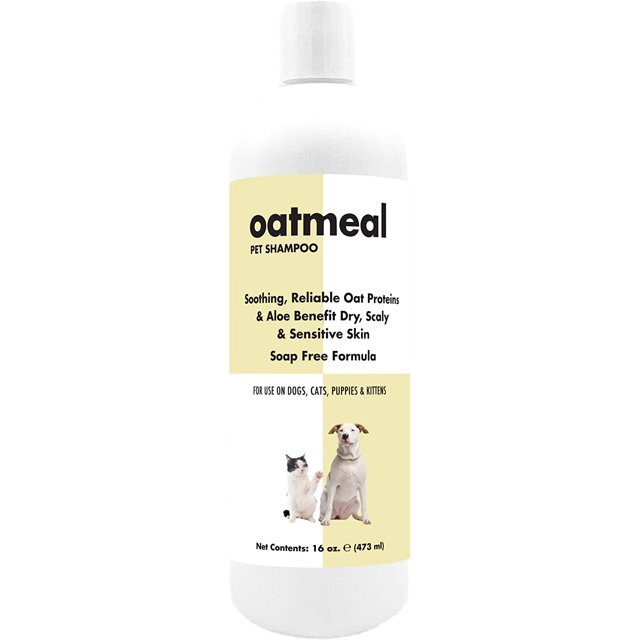 Itch Relief Oatmeal and Aloe Pet Shampoo 16 oz. for Dogs & Cats Anti