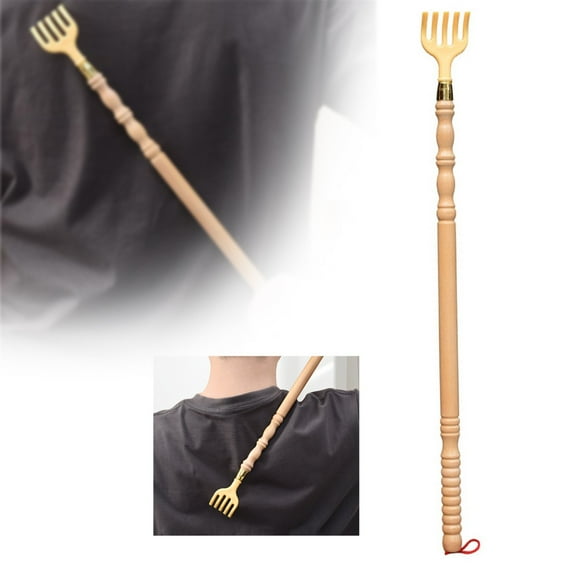 Itch Scratching Back Scratching without Asking for Help Awwp Stock Clearance Madness Wooden Back Scratcher / Back Stick Massager,Classic Back Scratcher Hand Household Medium Long Handle Backscratchers