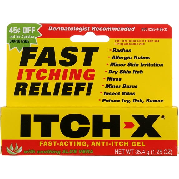 Itch-X Fast-Acting Anti-Itch Gel, 1.25 oz (2 pack) (Bundle)