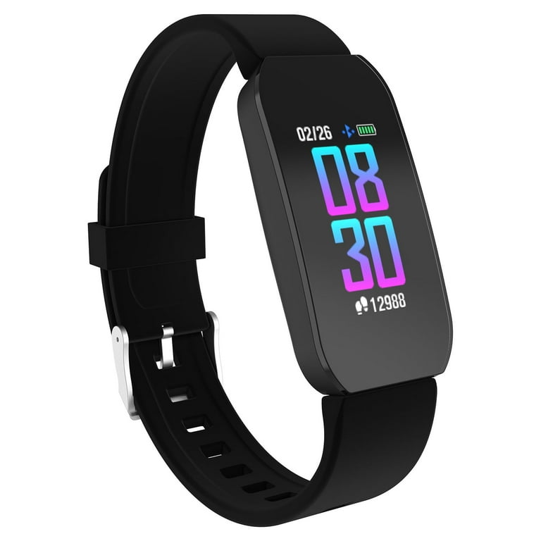 Itech Active Smartwatch Tracker for Men Women iOS android Compatible Black Walmart