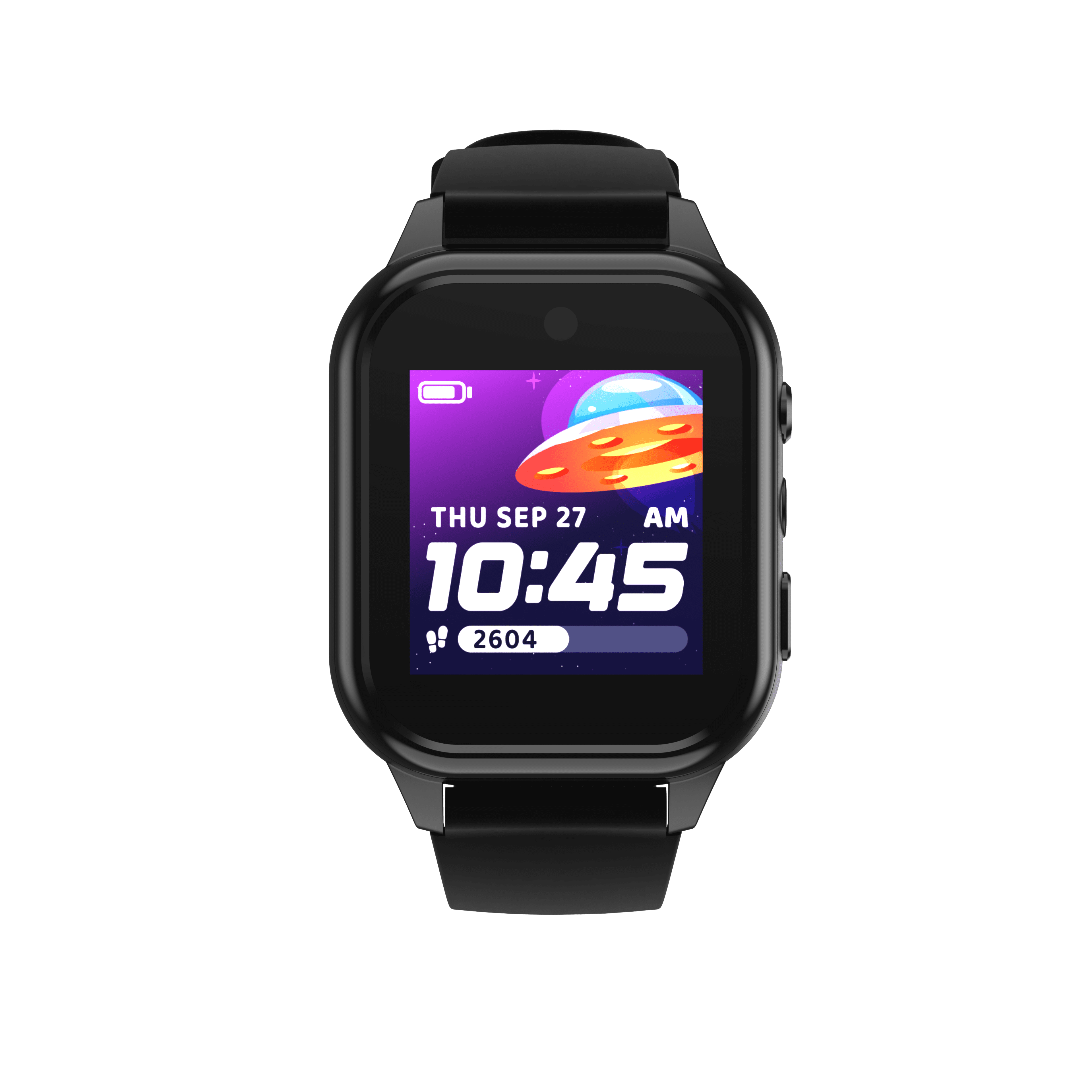 iTech Jr. 4 Kids Unisex Smartwatch with Camera, Audiobooks, and Games – Black Case with Black Strap