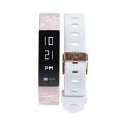 Itech Sport Unisex Adult Smartwatch Tracker with Interchangeable Strap, Blush Camo/White