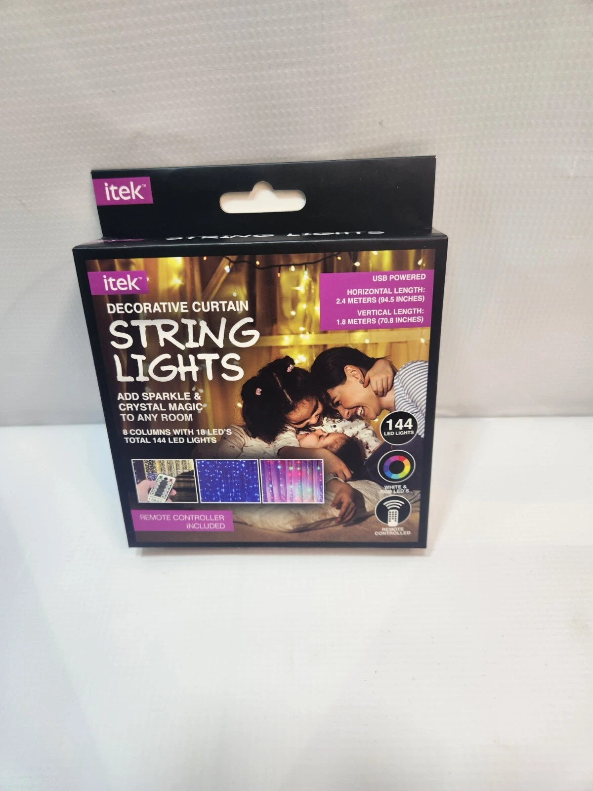 Itek Decorative Curtain String Lights 144 Led Lights Usb Rainbow Colors ...