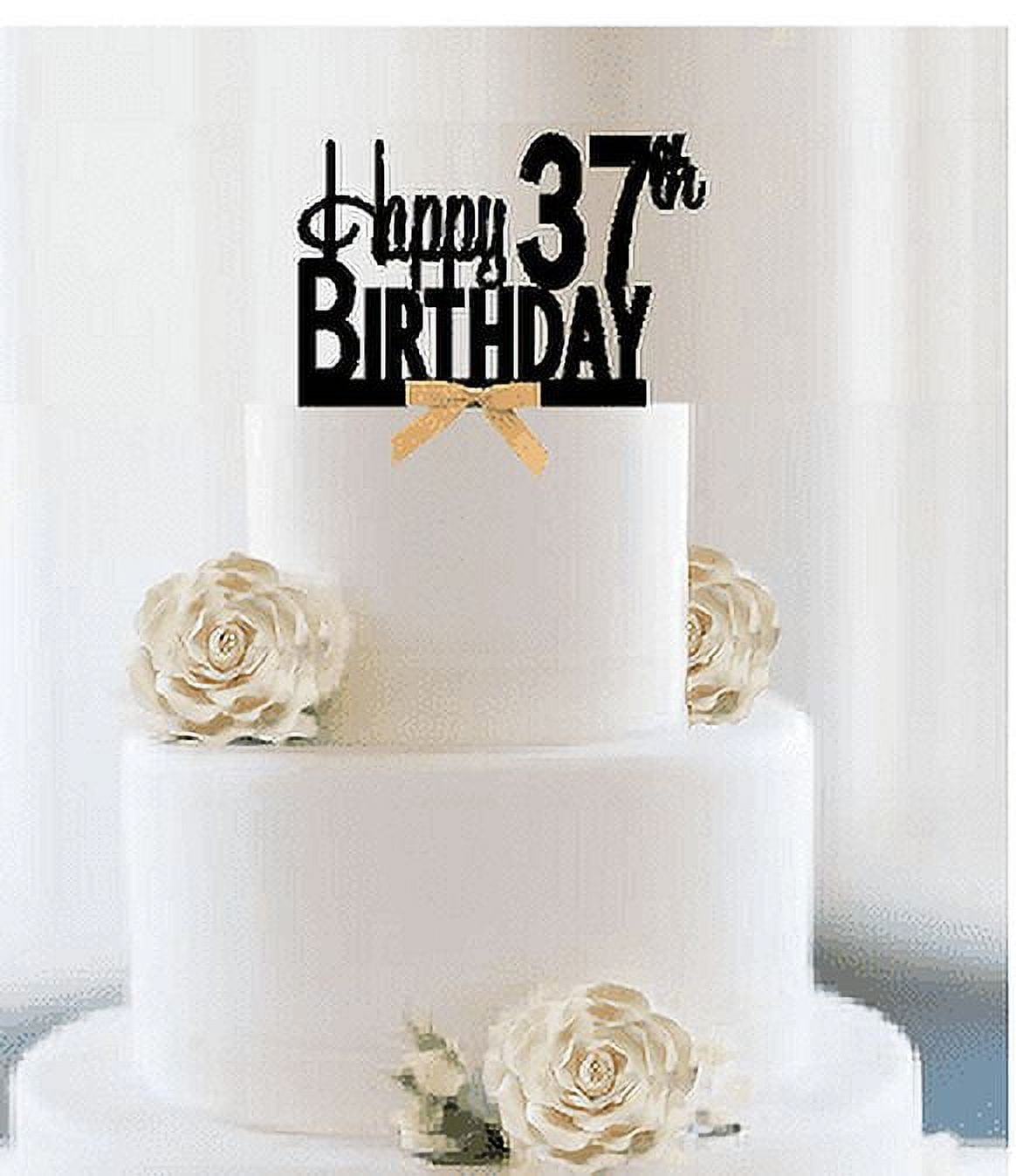 XINGXINLIAN 4 Pezzi Decorazioni per Torte di Compleanno, Cake Topper Torta  Compleanno, Scritta Happy Birthday per Torta(Oro, Oro Rosa, Argento, Nero)