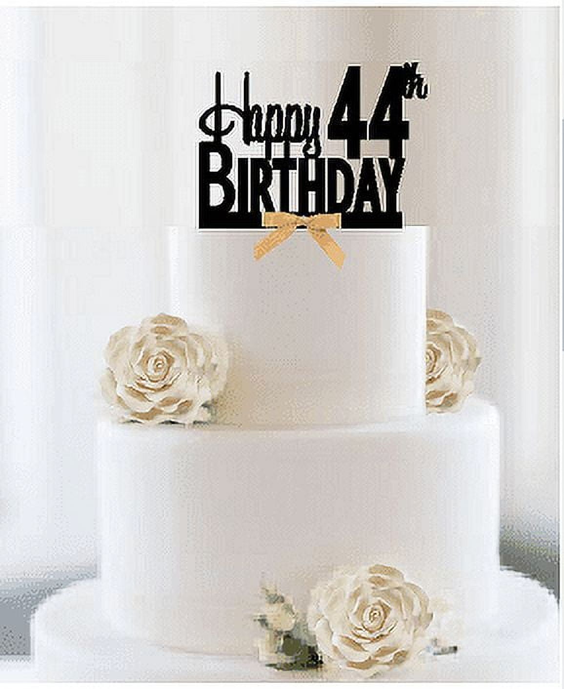 40th Birthday Cake Topper Decoration - FORTY - 6.5 x 4 Fortieth Bday  Topper w/ Premium Double Sided Gold Glitter Cardstock Paper - Classy &  Fabulous Accessory 