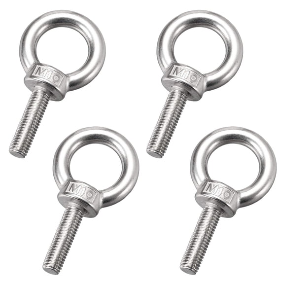 Item 304 Stainless Steel Eye Screws, M10 Closed Weld Ring, Sturdy Screw Rods Eye Screws, Screw Eye Screws for Home, B ro