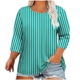 thumbnail image 1 of My Item BeiFu 3/4 Length Sleeve Womens Tops Plus Size Cotton V Neck T Shirts Women Womens Tops Long Sleeve Women Blouses Casual Summer Fall Outfits For Women 2025, 1 of 4