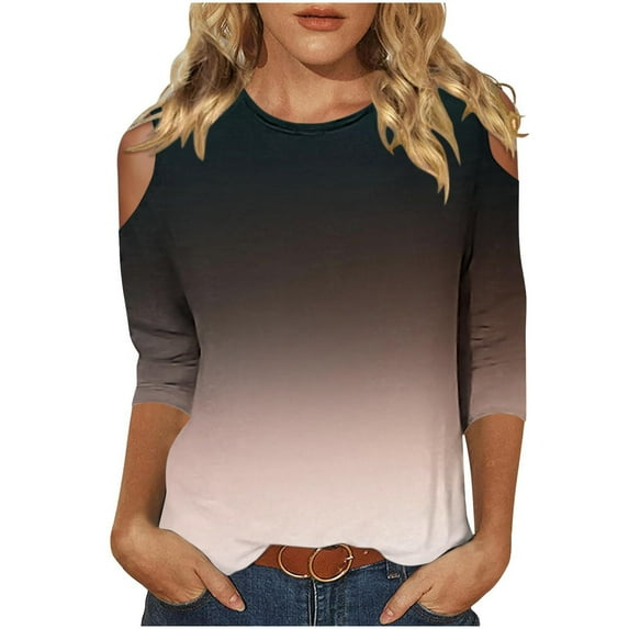 My Item BeiFu Long Sleeve Shirts For Women Casual Womens Tops Casual Plus Size Women Blouses For Work Business Cotton Crew Neck Graphic T Shirts Women Fall Tops For Women