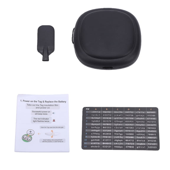 Item Finders Small Portable Tracker Tag with Dual System Global Use, Luggag Tracker, Keys Finder, Item Locator, App, Compatible with IOS Smartphones, CR2032 Battery Included