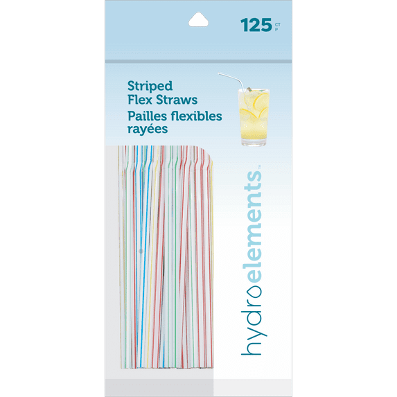 Stripe Flex Straws 125 Count