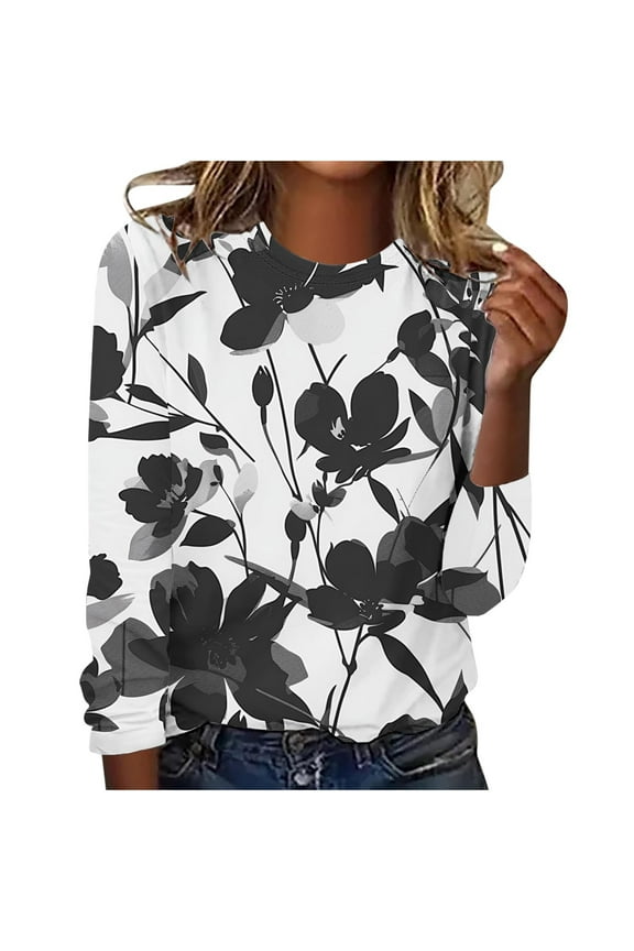 My Items BeiFu Long Sleeve Shirts For Women Casual Womens Tops Long Sleeve Casual Women Blouses Long Sleeve Business Cotton Tee Shirts For Women 3/4 Sleeve Fall Outfits For Women 2025