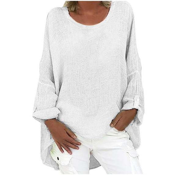 My Items BeiFu Long Sleeve Shirts For Women Casual Womens Tops Plus Size V Neck Women Blouses Long Sleeve Cotton Shirts For Women Cotton Blend Fall Outfits For Women 2025