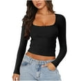 thumbnail image 1 of SHE IS My Items Crewneck T Shirts for Women Fitted Long Sleeve Tops for Women Dressy Casual Oversized Long Sleeve Shirts for Women Graphic Womens Tunics Casual Fall Long, 1 of 5