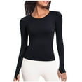 thumbnail image 1 of SHE IS My Items Fall Shirts for Women Dressy Casual Womens Crop Tops with Built in Bra Long Sleeve Blouses for Women V Neck White Tunic Tops for Women Loose Fit Dressy Long Sleeve, 1 of 6