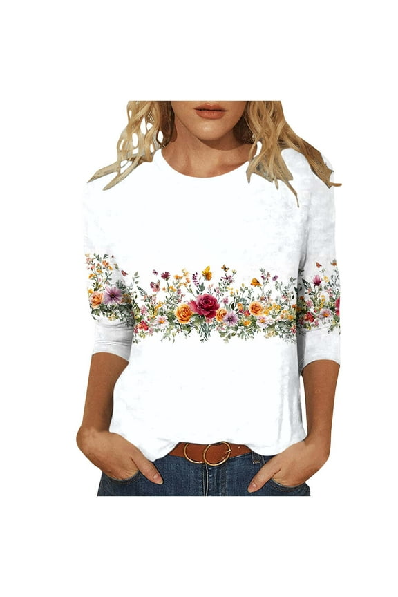 My Items Oversized Long Sleeve Shirts for Women Graphic Flowy Tops for Women Long Sleeve Chiffon Blouses for Women Dressy Basic Tees for Women Pack Plus