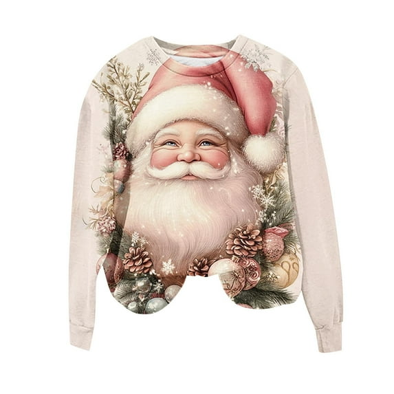 My Items Talove Long Sleeve Shirts for Women Funny Graphic Sweatshirt Fall Fashion Must Haves Fall Clothes 2025 Fashion Womens Tops Casual Christmas Shirts