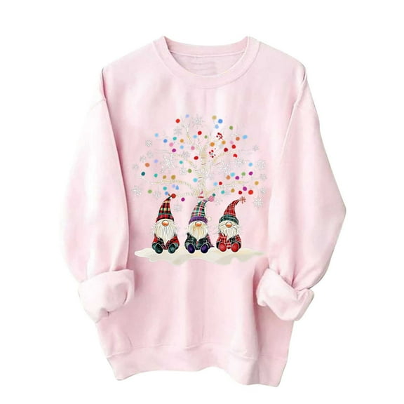 My Items Talove Long Sleeve Shirts for Women Funny Graphic Sweatshirt Women Fall Clothes Sweaters Tunic Tops Womens Tops Plus Size Dressy Christmas Shirts