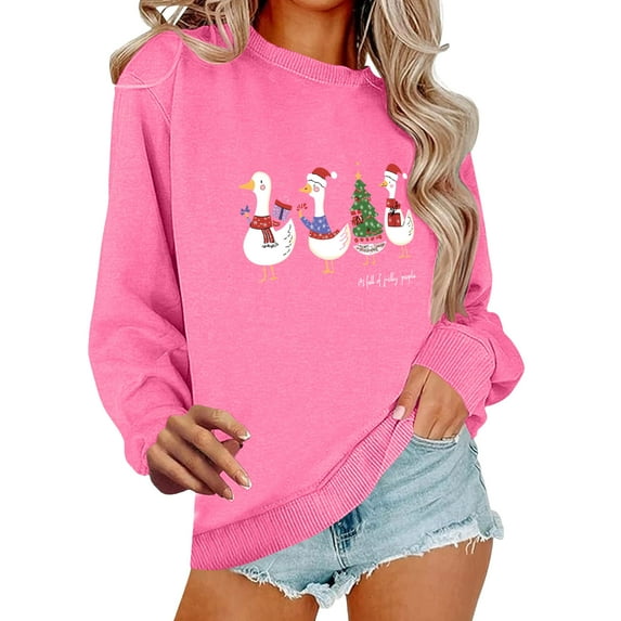 My Items Talove Long Sleeve Shirts for Women Graphic Printed Sweatshirt Women Fall Clothes Fall Winter Fashion Loose Womens Tops Long Sleeve Casual Christmas Shirts