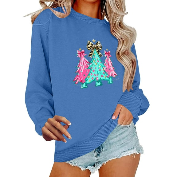 My Items Talove Long Sleeve Shirts for Women Graphic Printed Sweatshirt Women Fall Clothes Trendy Vacation Clothes Womens Tops Plus Size Dressy Casual Christmas Shirts