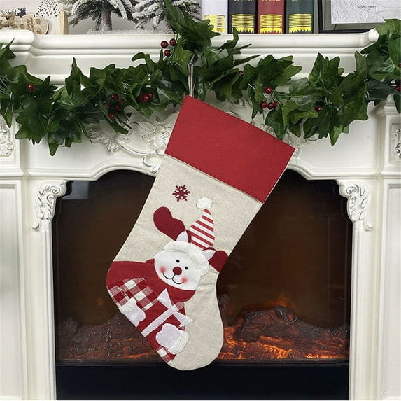Items Viflosae Christmas Stockings Fashion Christmas Socks Gift Bag Christmas Pattern Christmas Decoration Goodybag Stocking Stuffers for Men