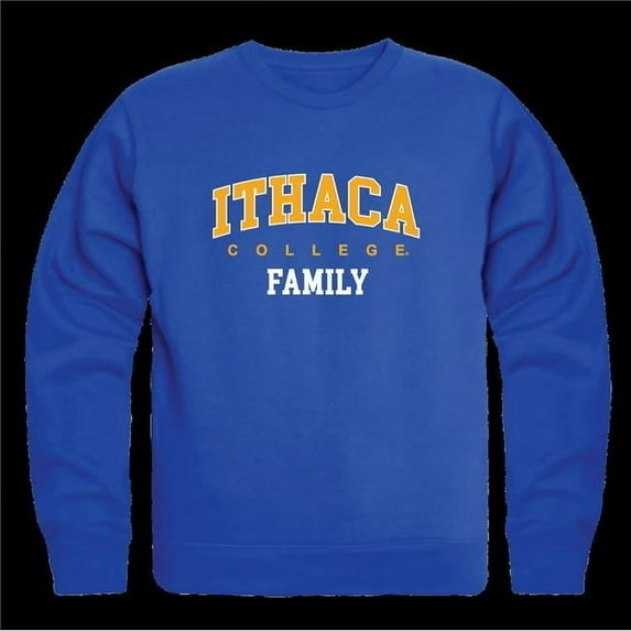 Ithaca College Bombers Family Crewneck Sweatshirt, Royal - Large