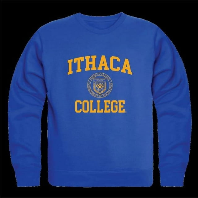 Ithaca College Bombers Seal Crewneck Sweatshirt, Royal - Large