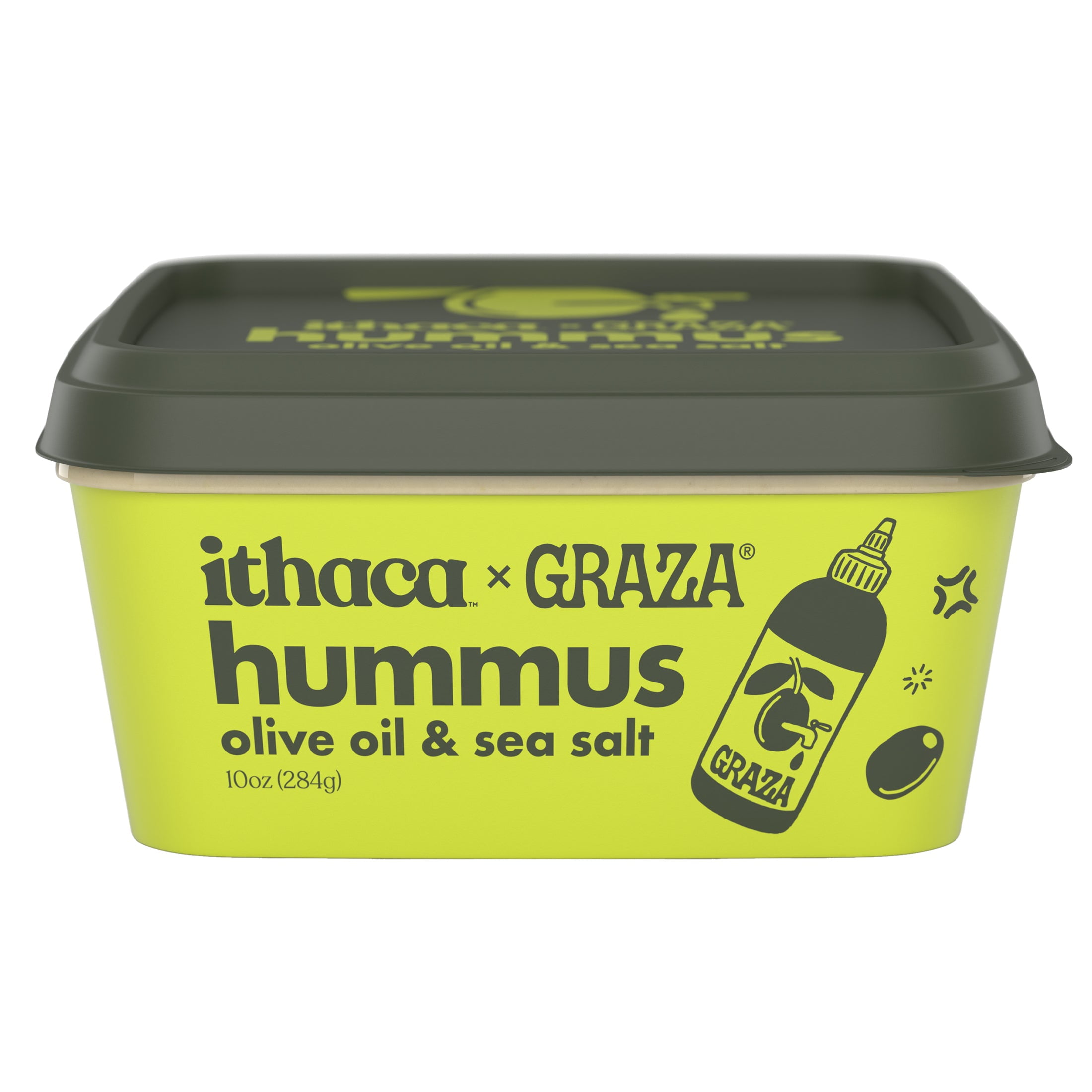 Ithaca X Graza Olive Oil and Sea Salt Hummus 10 oz - Walmart.com