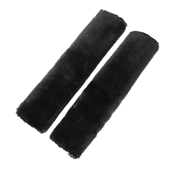 Itimo Soft Plush Black Shoulder Seat Belt Pads, 2 Pieces