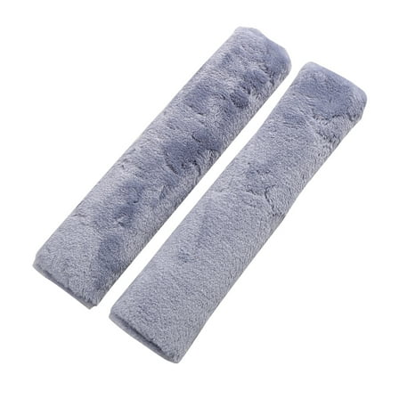 Itimo Soft Plush Gray Shoulder Seat Belt Pads, 2 Pieces