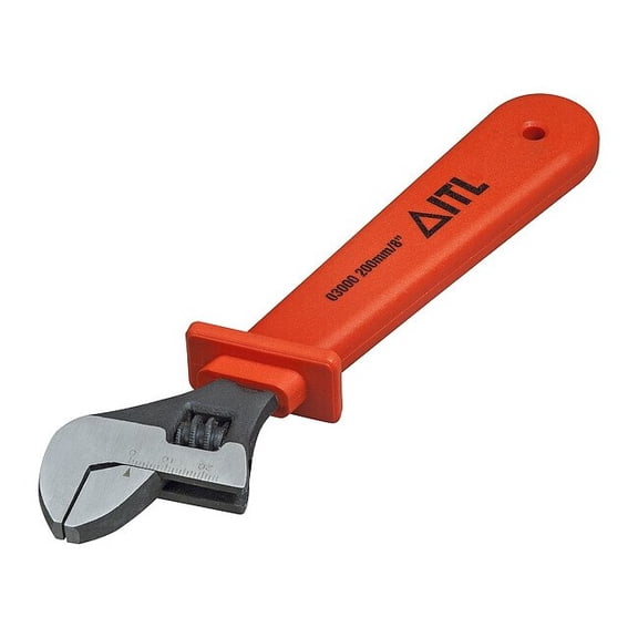 Itl 1000V Insulated Adjustable Wrench, 8" 03000
