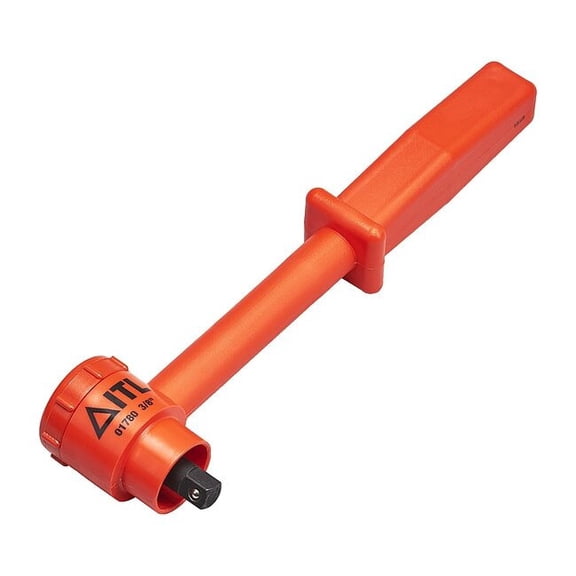 Itl 3/8" Drive 72 Geared Teeth Pear Hand Ratchet, Nylon Thermoplastic 01780