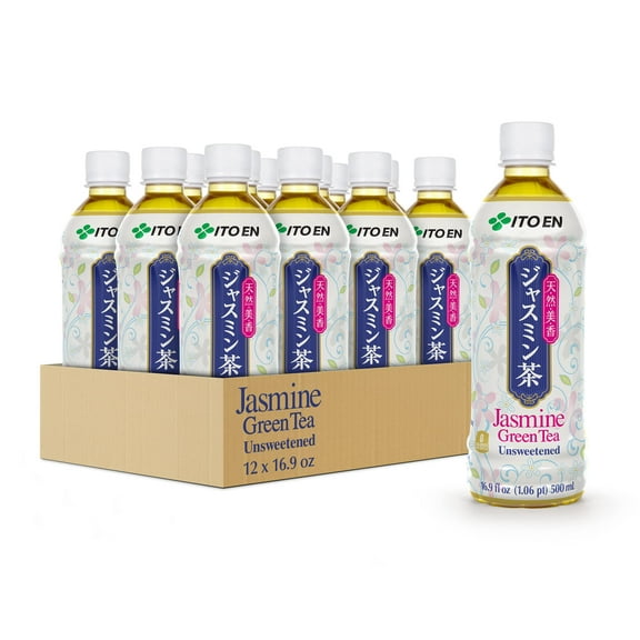 Ito En Jasmine Green Tea Unsweetened 16.9 Fluid Ounce (Pack of 12), 0 Calories