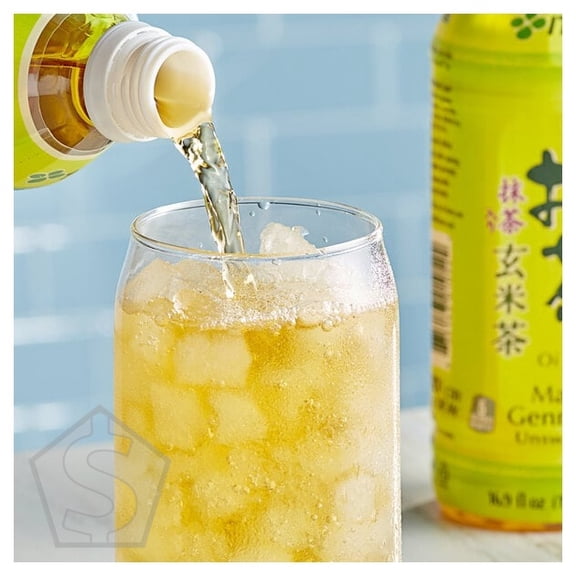 Ito En Oi Ocha Matcha Genmaicha Green Iced Tea 16.9 fl. oz. - 12/Case